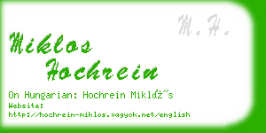 miklos hochrein business card